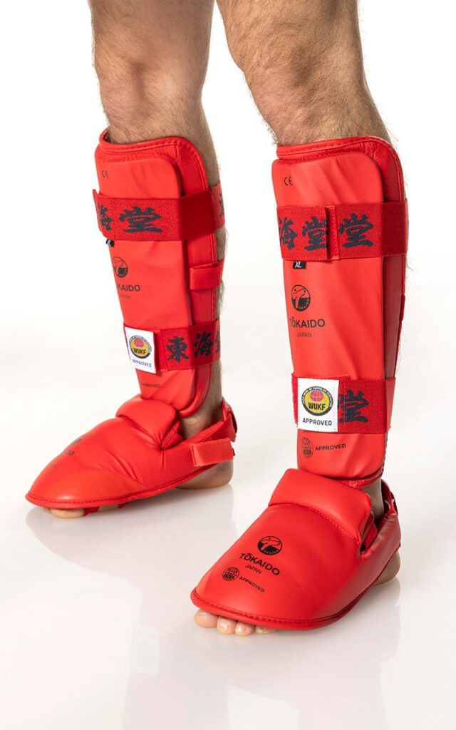 TOKAIDO Schienbein-/Fußschutz, Kanji, Rot WUKF